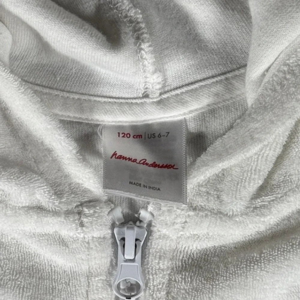 Hanna Andersson Girls Rainbow Terry Cloth Hooded Beach Cover Up Size 120 US 6-7